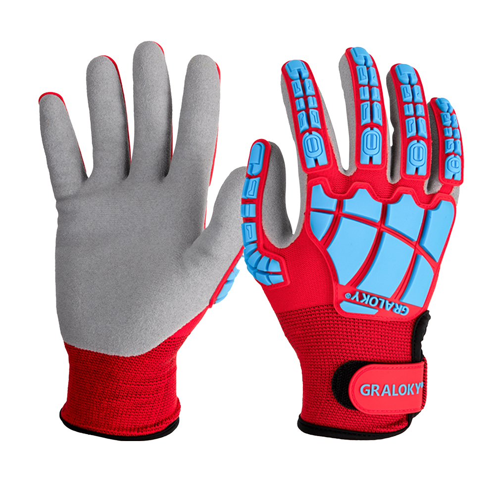 Work Glove Impact - Anti-Impact Anti-Slip Nitrile Sandy Work Gloves