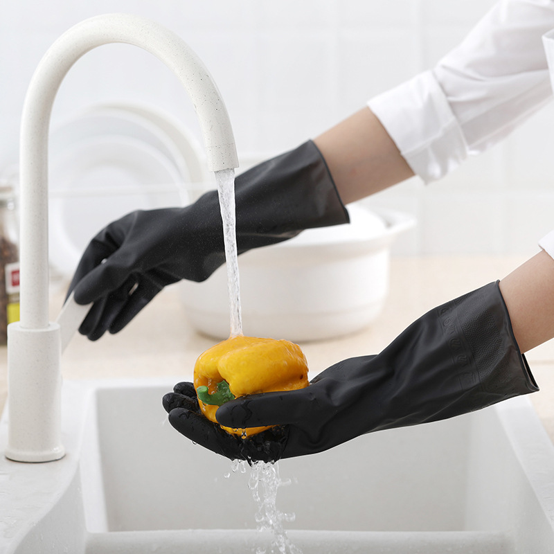 1 Pair Black Gloves Home Washi - Dish Glove Rubber avis et prix