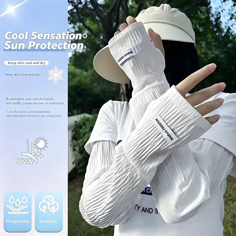 Summer Loose Ice Silk Uv Prote - Fingerless Glove Knit avis et prix