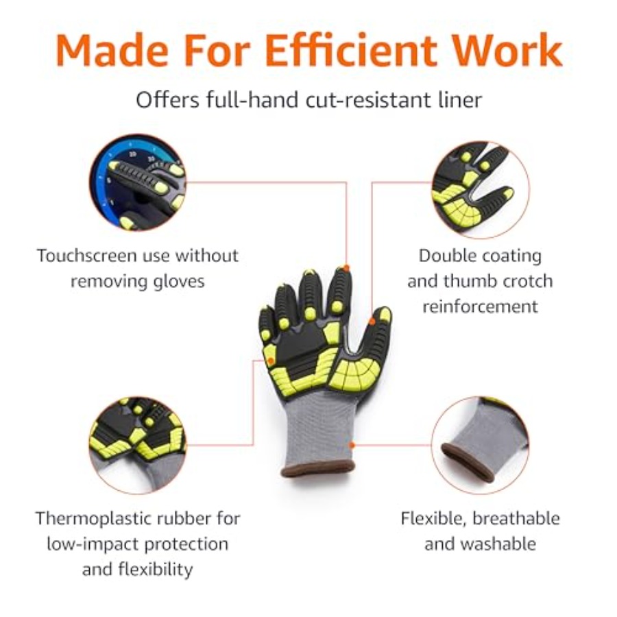 Safety work gloves for industr - Work Glove Impact avis et prix