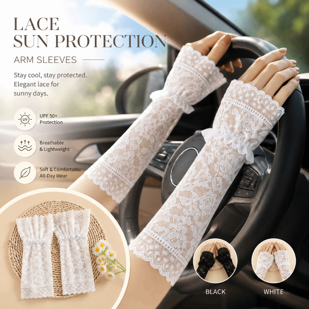 Lace Ruffles Pleated Detachabl - Fingerless Glove Knit avis et prix