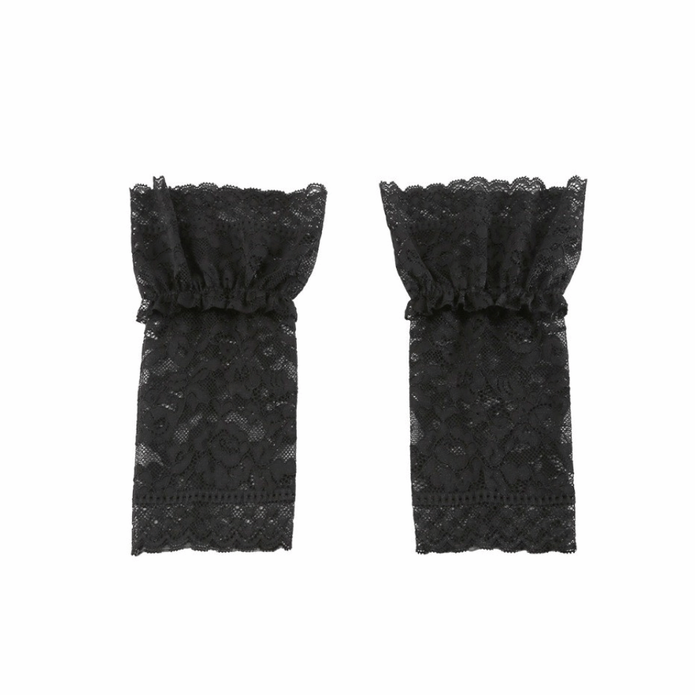 Lace Ruffles Pleated Detachabl - Fingerless Glove Knit avis et prix