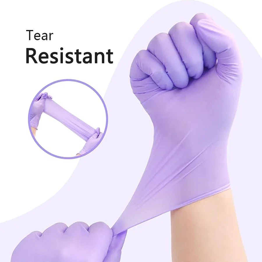 10/20/50/100PCS Purple Disposa - Nitrile Mechanic Glove avis et prix