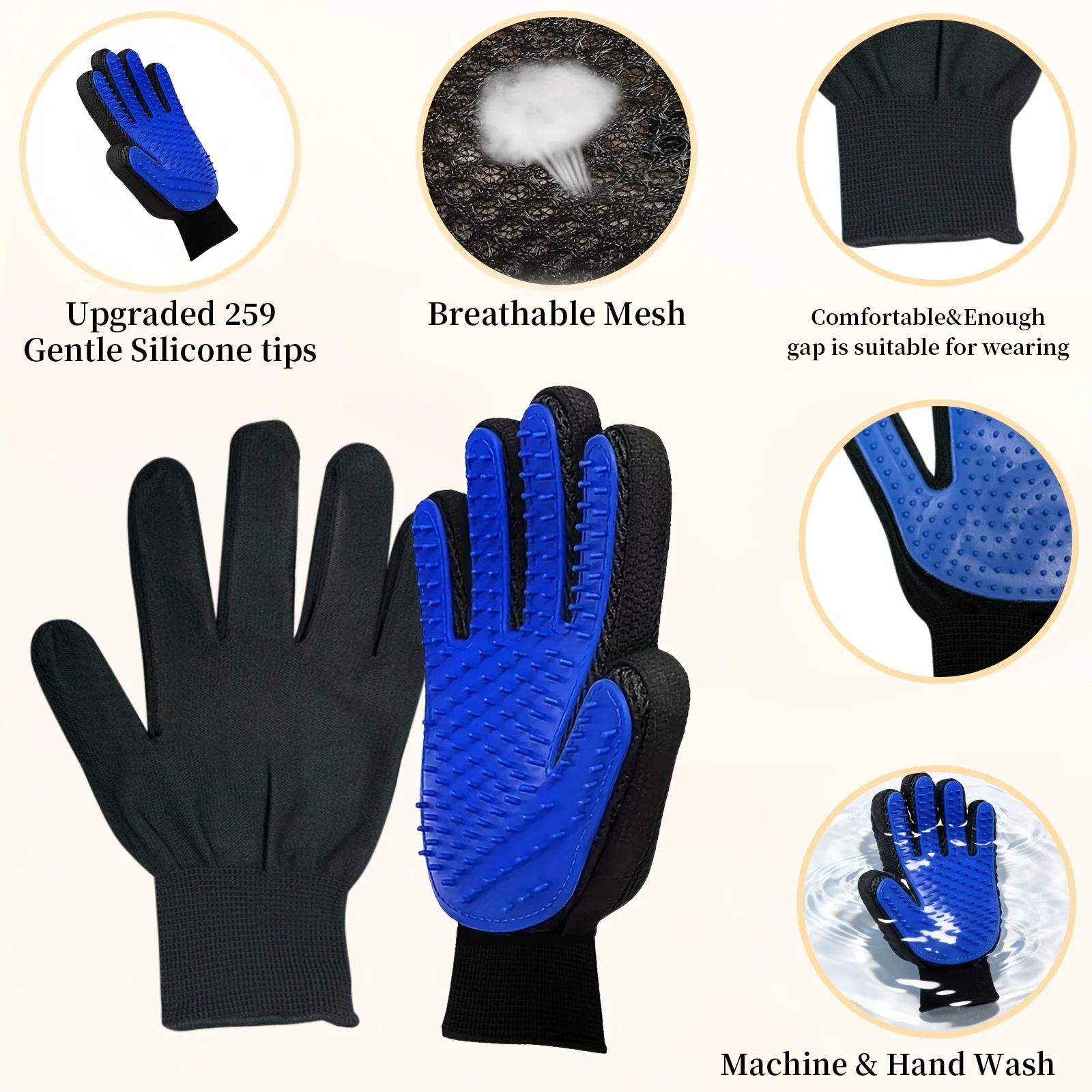 Pet Gloves Cat Grooming Gloves - Rubber Glove Cleaning avis et prix