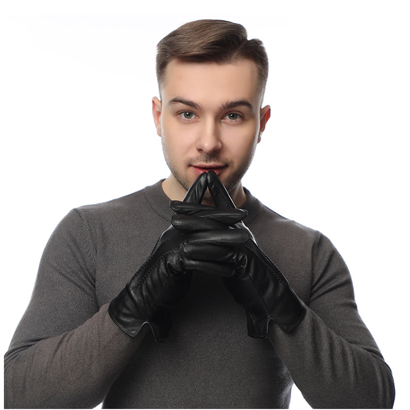 Winter Genuine Sheepskin Leath - Wool Glove Lined avis et prix