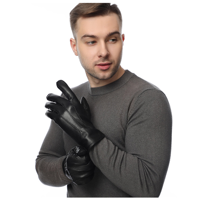 Winter Genuine Sheepskin Leath - Wool Glove Lined avis et prix