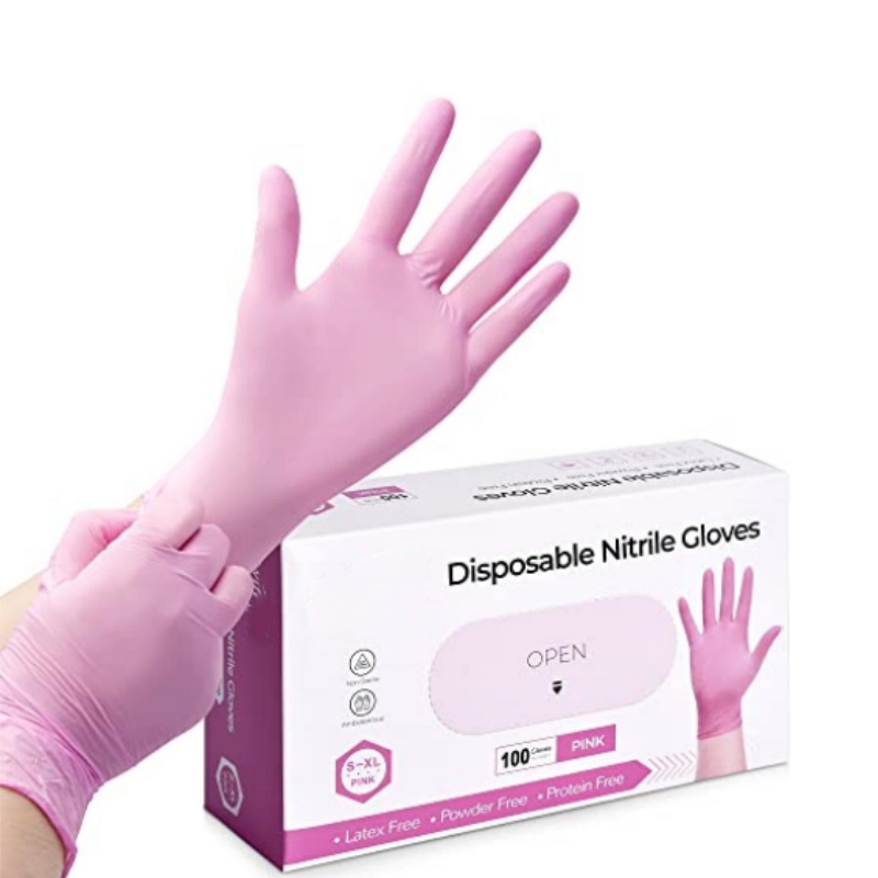 Pink Nitrile Disposable Gloves - Nitrile Mechanic Glove avis et prix