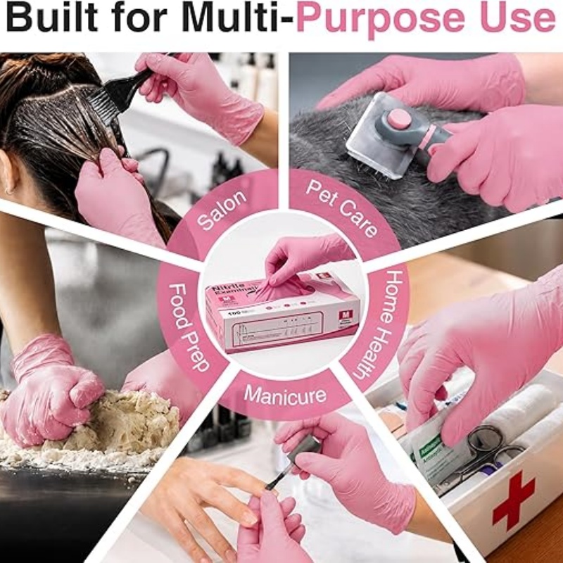 Pink Nitrile Disposable Gloves - Nitrile Mechanic Glove avis et prix