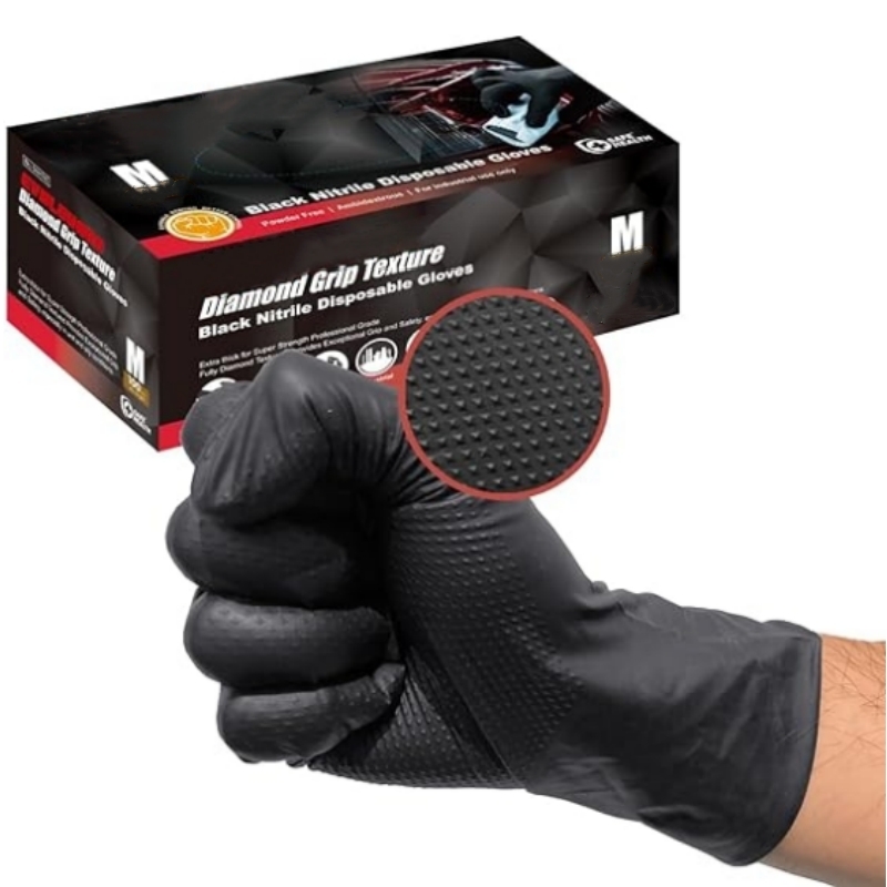 8Mil Heavy Duty Black Nitrile  - Nitrile Mechanic Glove avis et prix