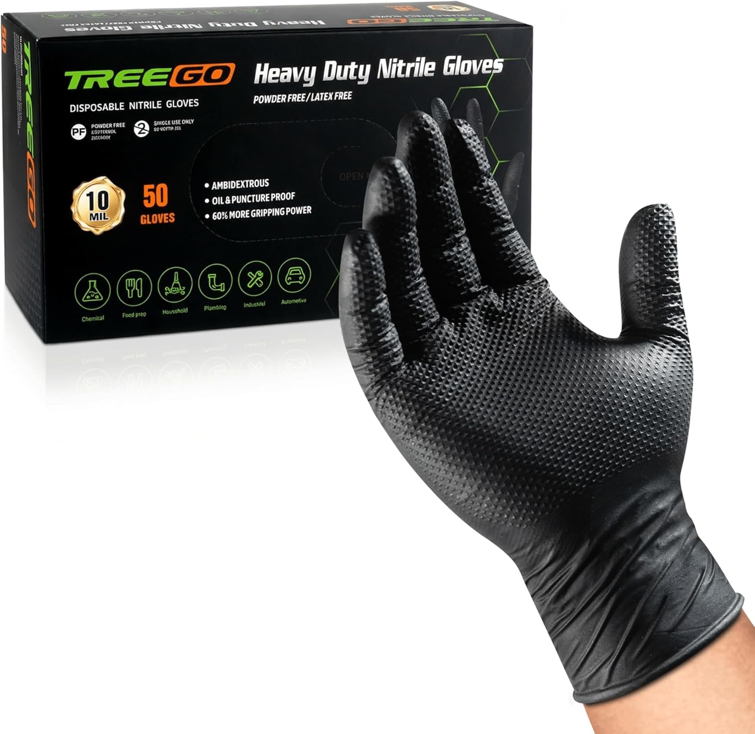 10 Mil Nitrile Gloves Large -  - Nitrile Mechanic Glove avis et prix