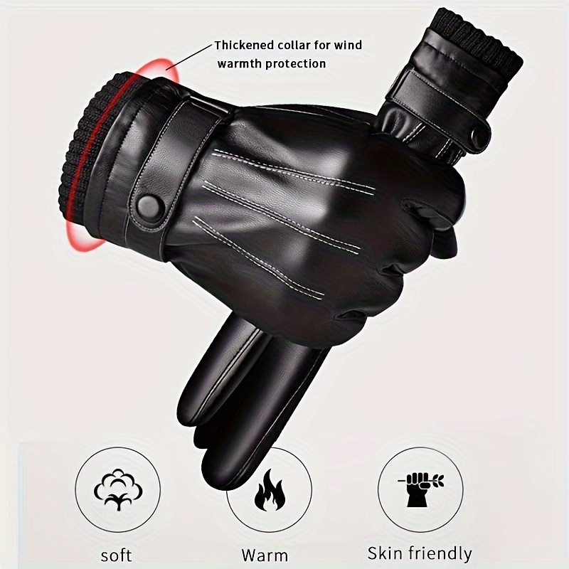 1Pair Winter Gloves Warm Drivi - Leather Driving Glove avis et prix