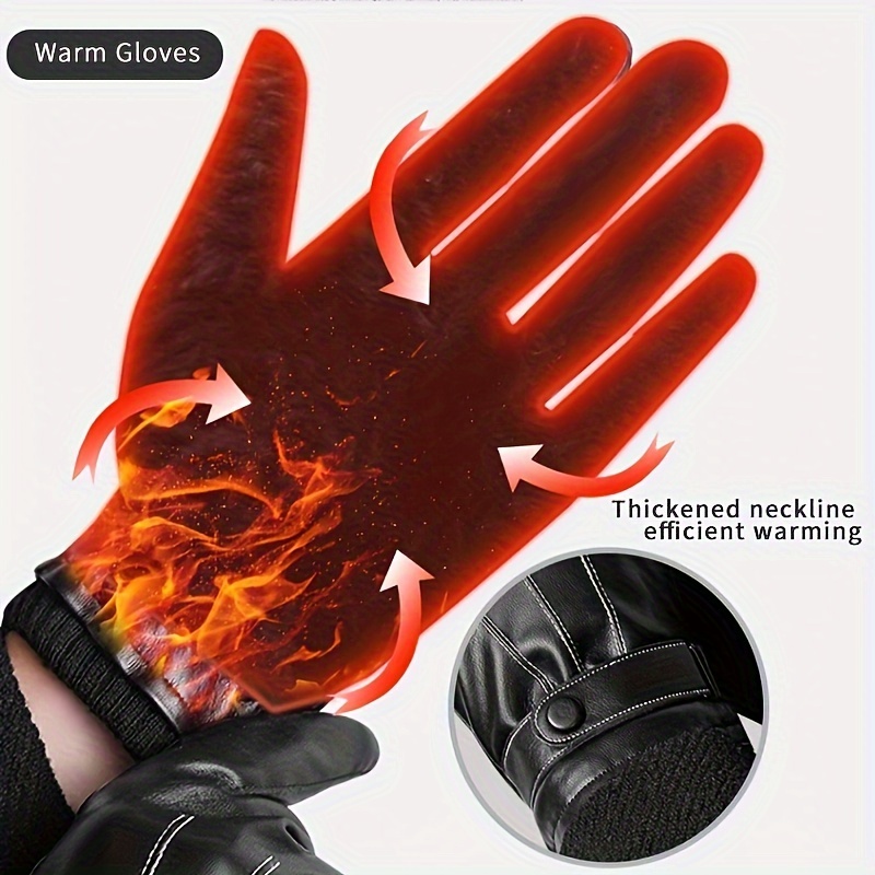 1Pair Winter Gloves Warm Drivi - Leather Driving Glove avis et prix