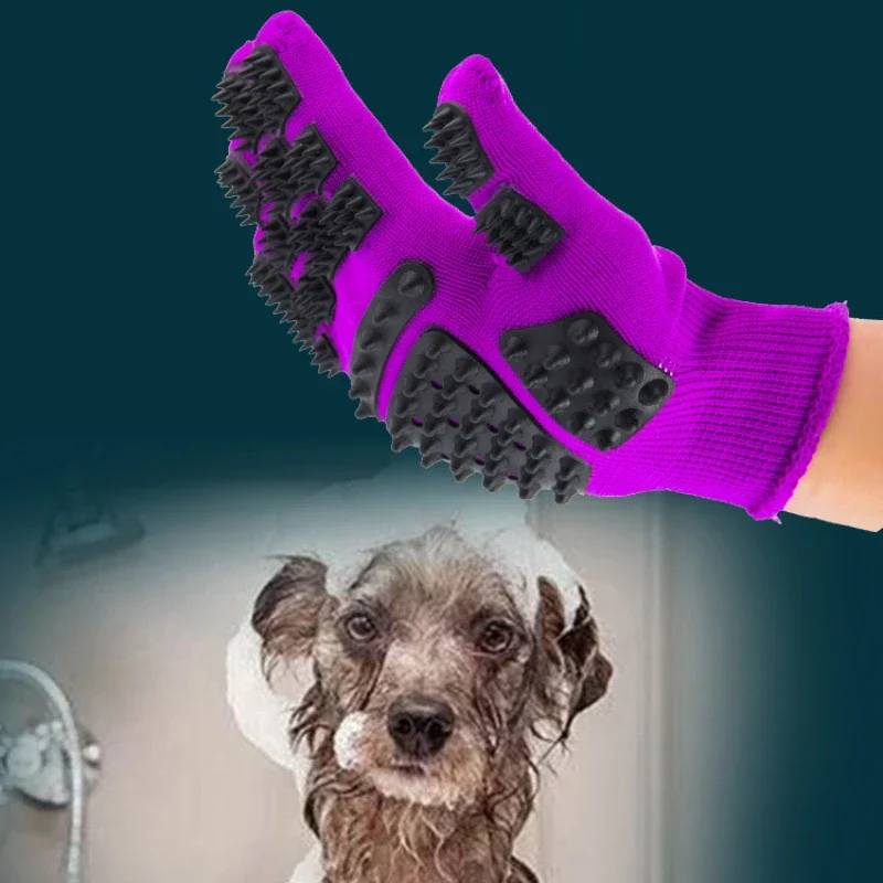 1PC Pet Hair Grooming Gloves C - Rubber Glove Cleaning avis et prix