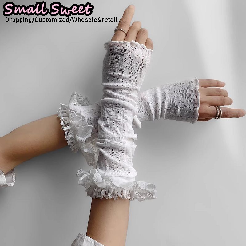 Women's Harajuku White Arm Sle - Fingerless Glove Knit avis et prix