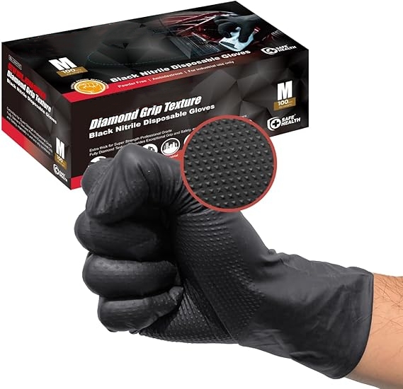Black Nitrile Gloves Disposabl - Nitrile Mechanic Glove avis et prix