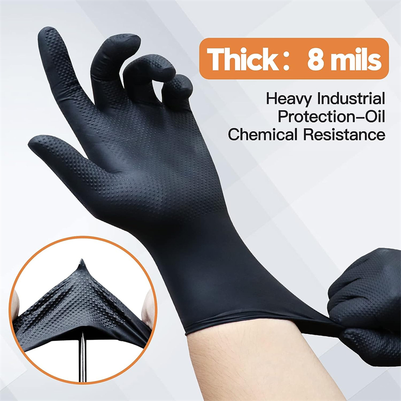 Black Nitrile Gloves Disposabl - Nitrile Mechanic Glove avis et prix