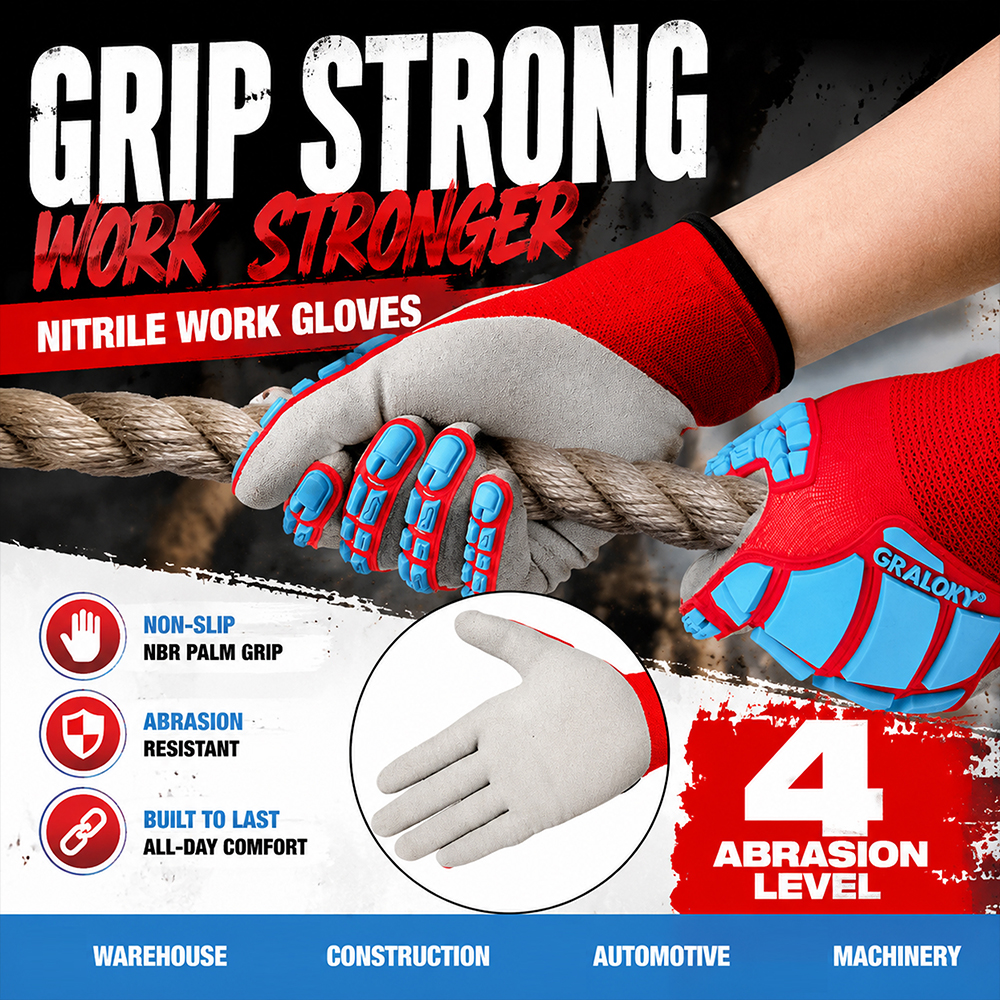 Anti-Impact Anti-Slip Nitrile  - Work Glove Impact avis et prix
