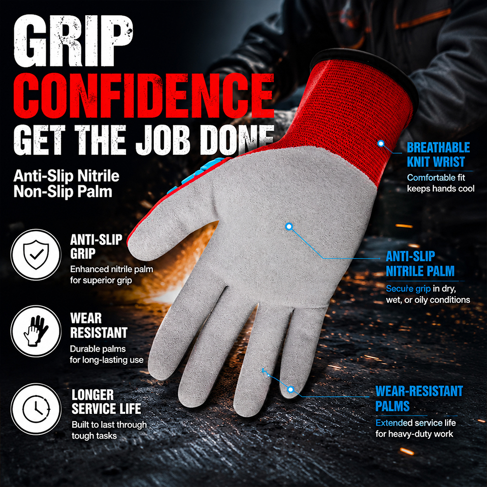 Anti-Impact Anti-Slip Nitrile  - Work Glove Impact avis et prix