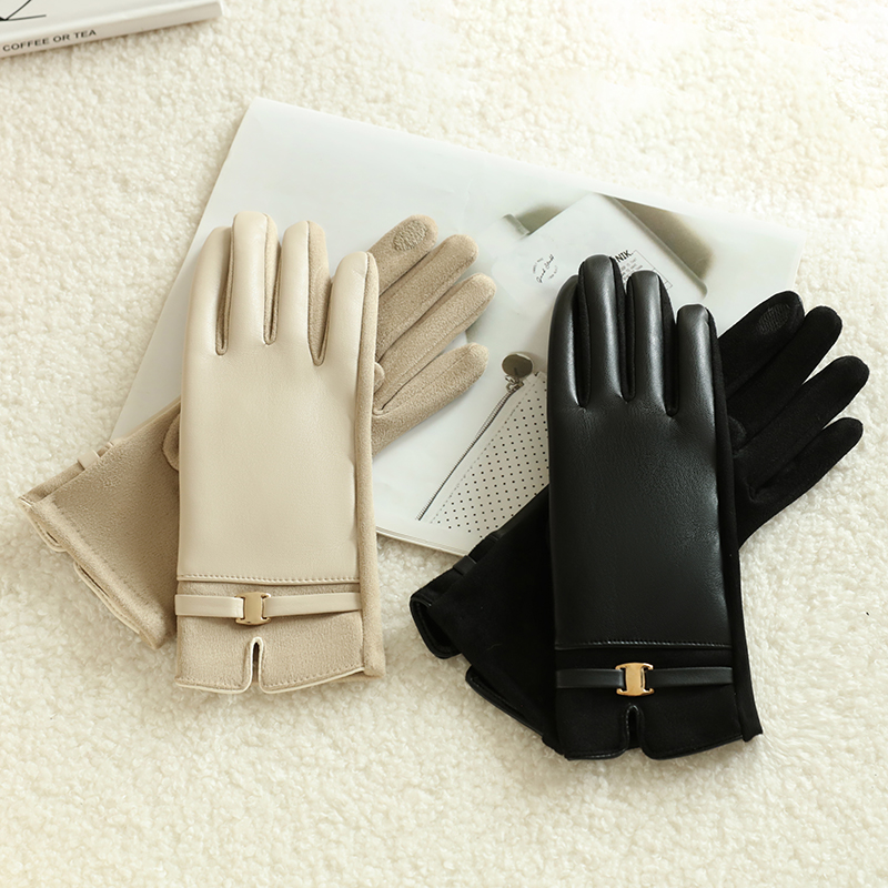 1 Pair of Gloves for Women in  - Leather Driving Glove avis et prix