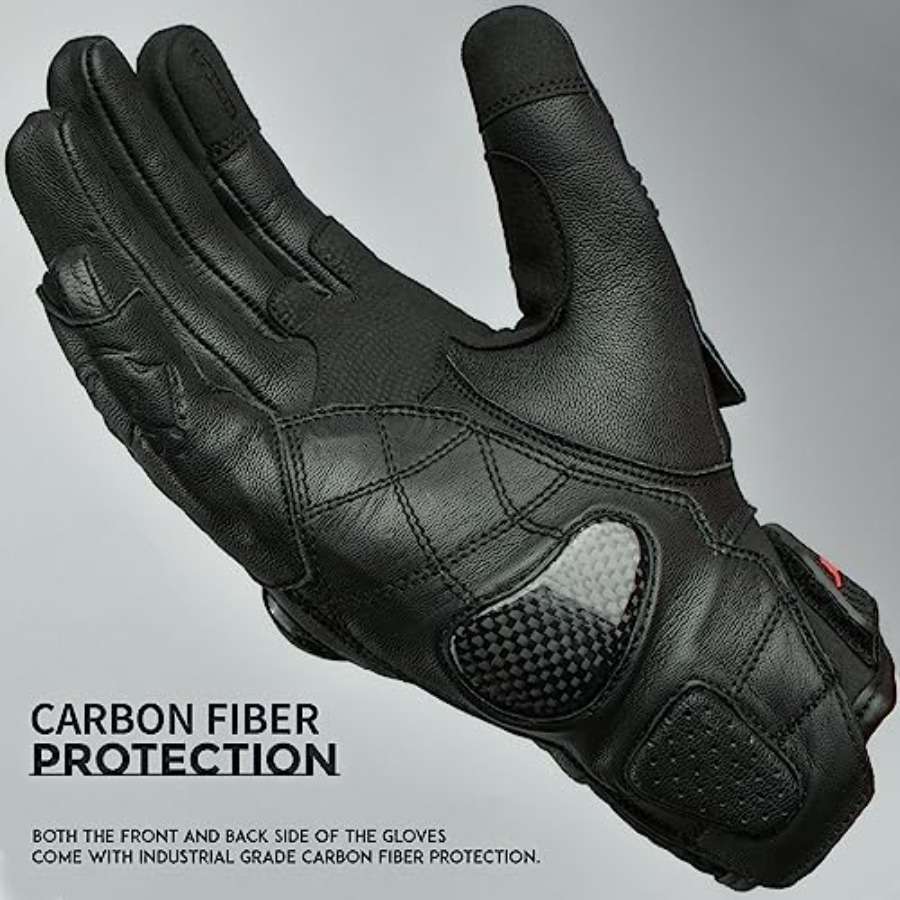 Leather Motorcycle Gloves for  - Motorcycle Glove Knuckle avis et prix