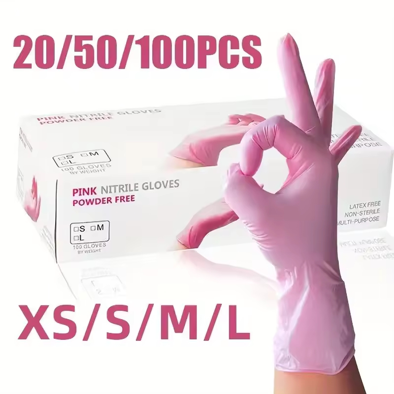 20/50/100PCS Pink Disposable G - Nitrile Mechanic Glove avis et prix