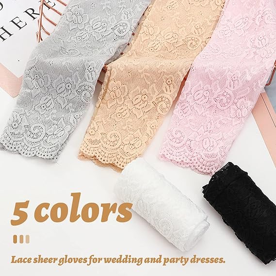New 1Pair Sexy Lace Hollow-Out - Fingerless Glove Knit avis et prix