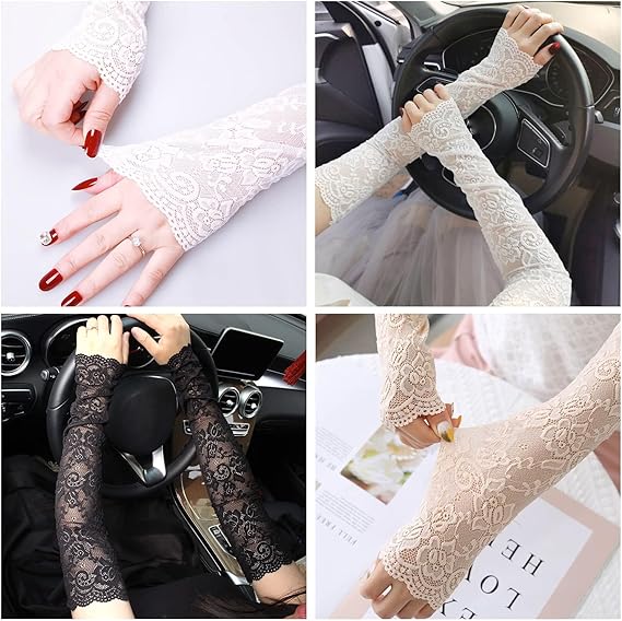 New 1Pair Sexy Lace Hollow-Out - Fingerless Glove Knit avis et prix