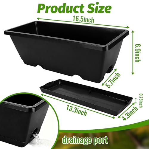 7 Black 17-Inch Rectangular Pl - Gardening Glove Waterproof avis et prix