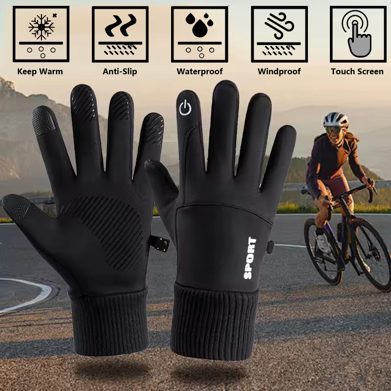Black Winter Warm Full Fingers - Ski Glove Waterproof avis et prix