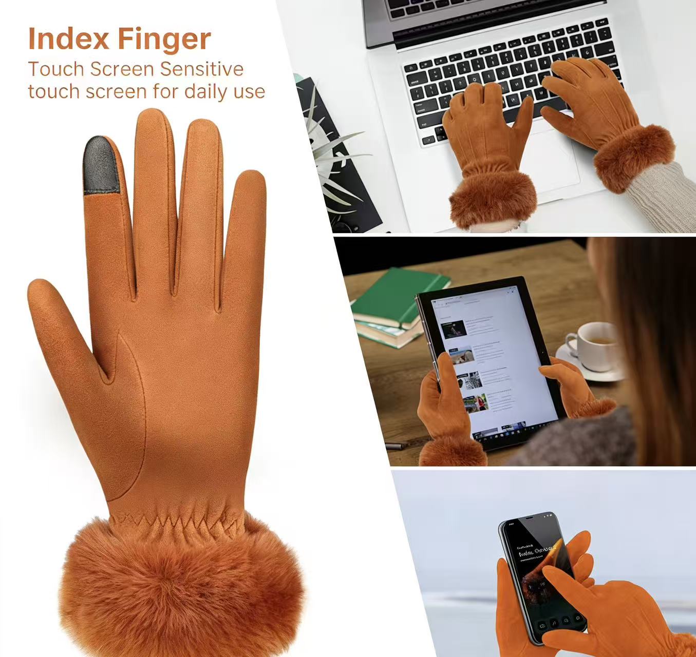 Women's Deerskin Warm Gloves A - Wool Glove Lined avis et prix