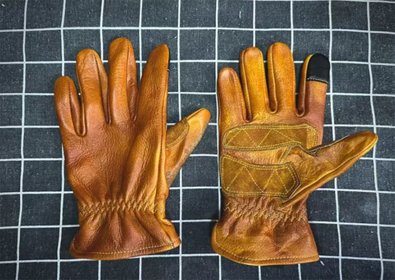 Handmade Genuine Leather Retro - Motorcycle Glove Knuckle avis et prix