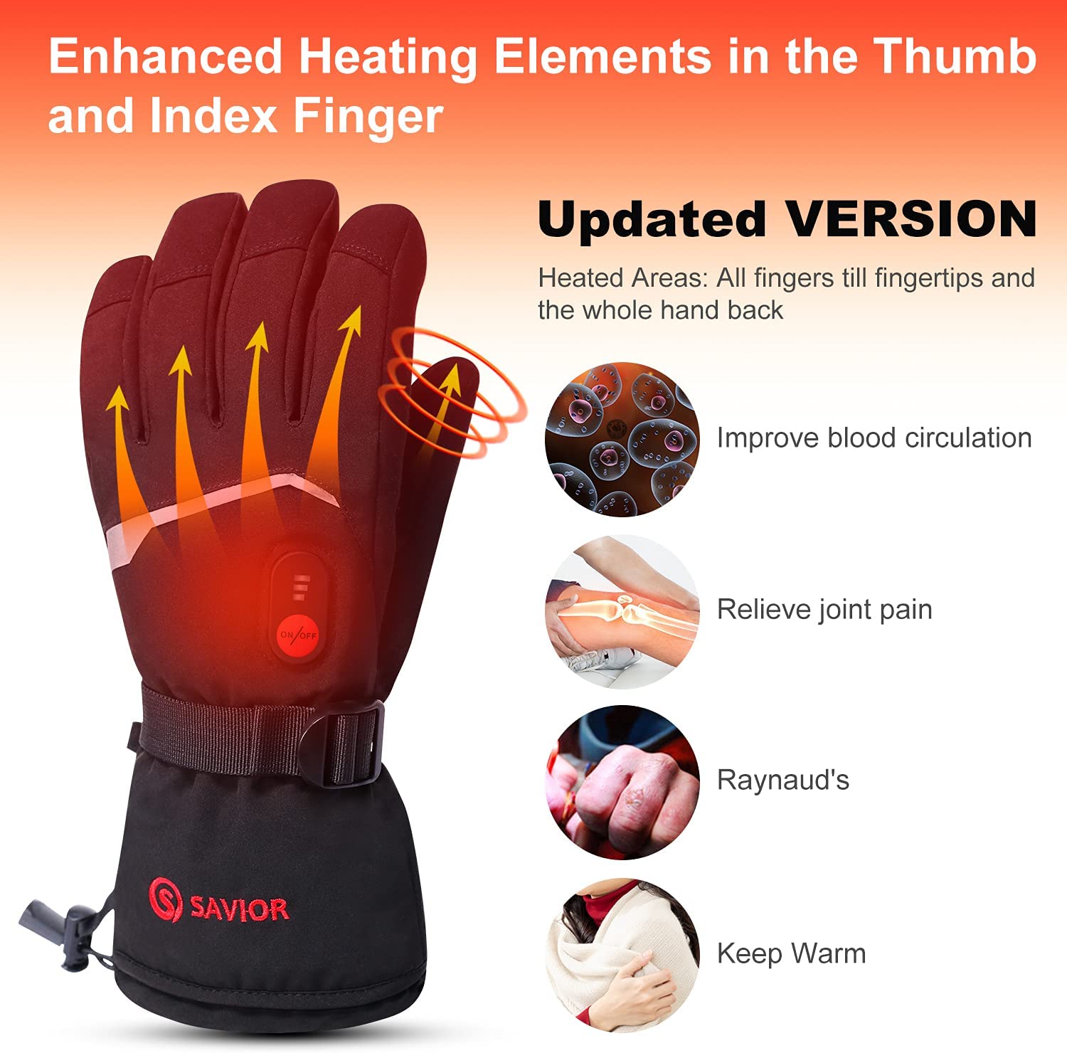 SNOW DEER Winter Heated Gloves - Ski Glove Waterproof avis et prix