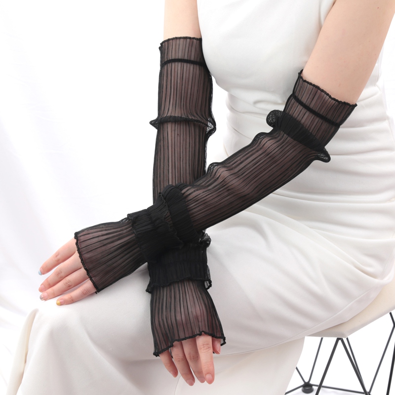 1 Pair Ice Silk Long Sleeves S - Fingerless Glove Knit avis et prix