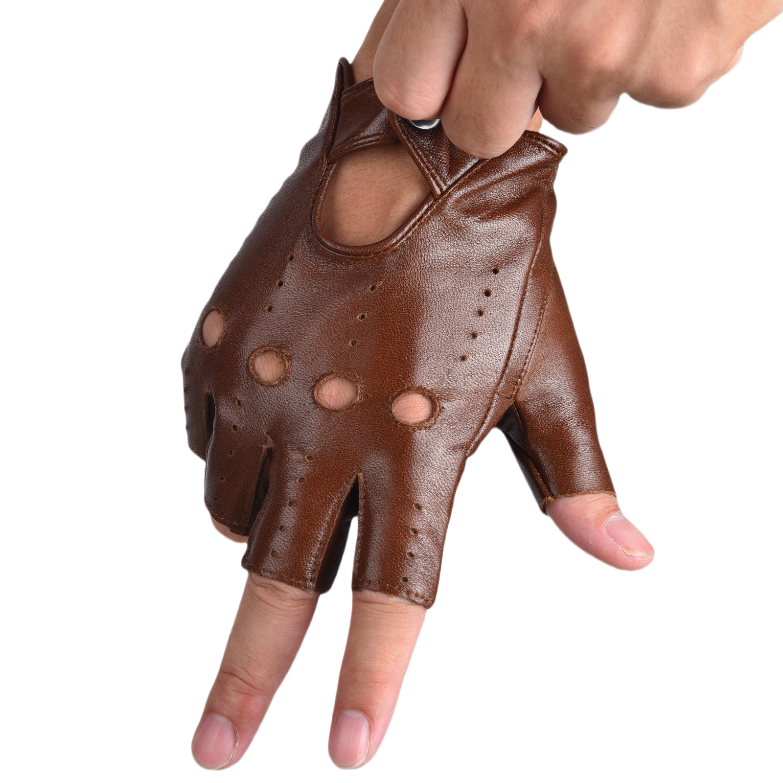 Mens Fingerless Half Finger Le - Leather Driving Glove avis et prix