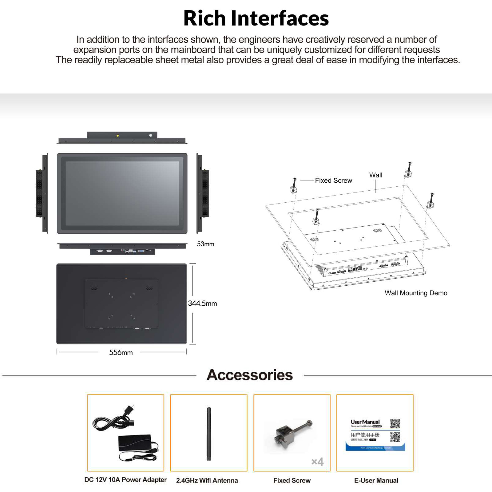 Custom IP65 Waterproof Fanless - Touchscreen Glove Capacitive avis et prix