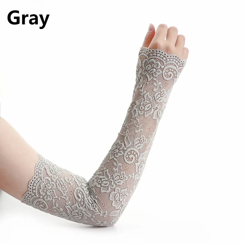 Summer Sunscreen Lace Arm Slee - Fingerless Glove Knit avis et prix