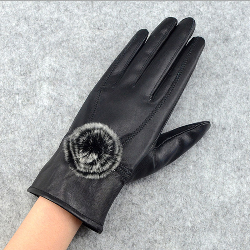 Women Winter Genuine Leather G - Wool Glove Lined avis et prix