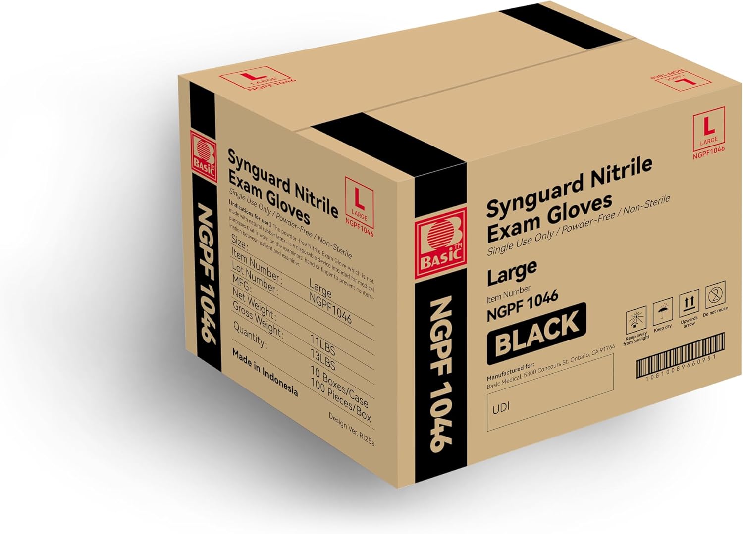 Large Black Nitrile Exam Glove - Exam Glove Nitrile avis et prix