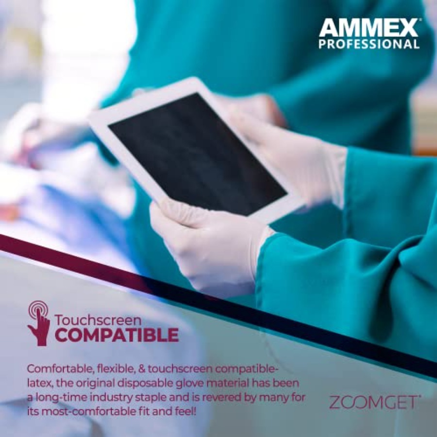 AMMEX White Latex Disposable E - Latex Disposable Glove avis et prix