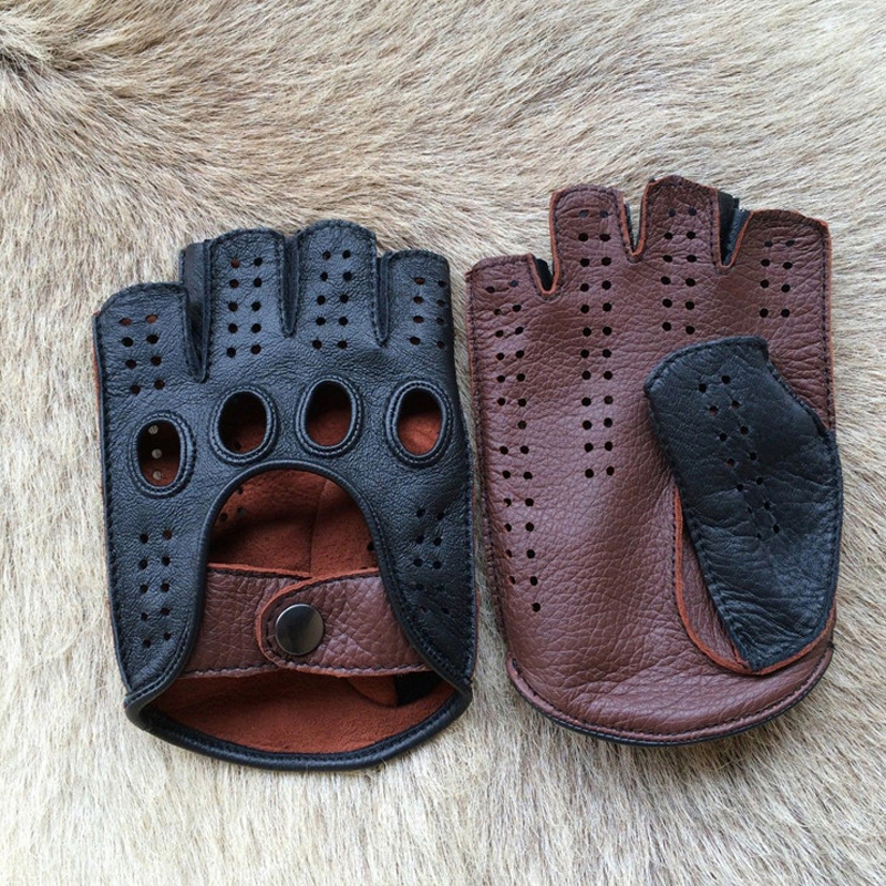 Retro Half Finger Goat Leather - Leather Driving Glove avis et prix