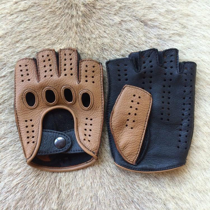 Retro Half Finger Goat Leather - Leather Driving Glove avis et prix