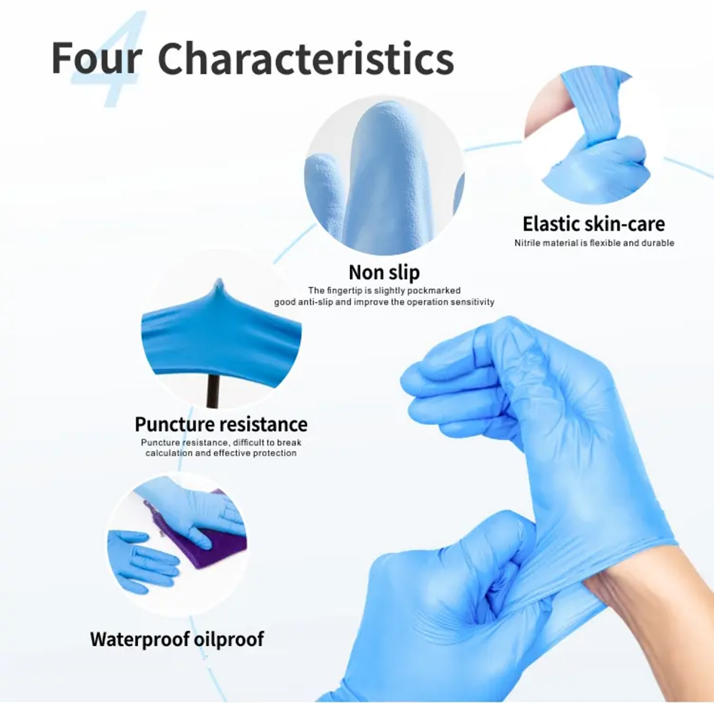 Nitrile Exam Gloves-Blue Latex - Exam Glove Nitrile avis et prix