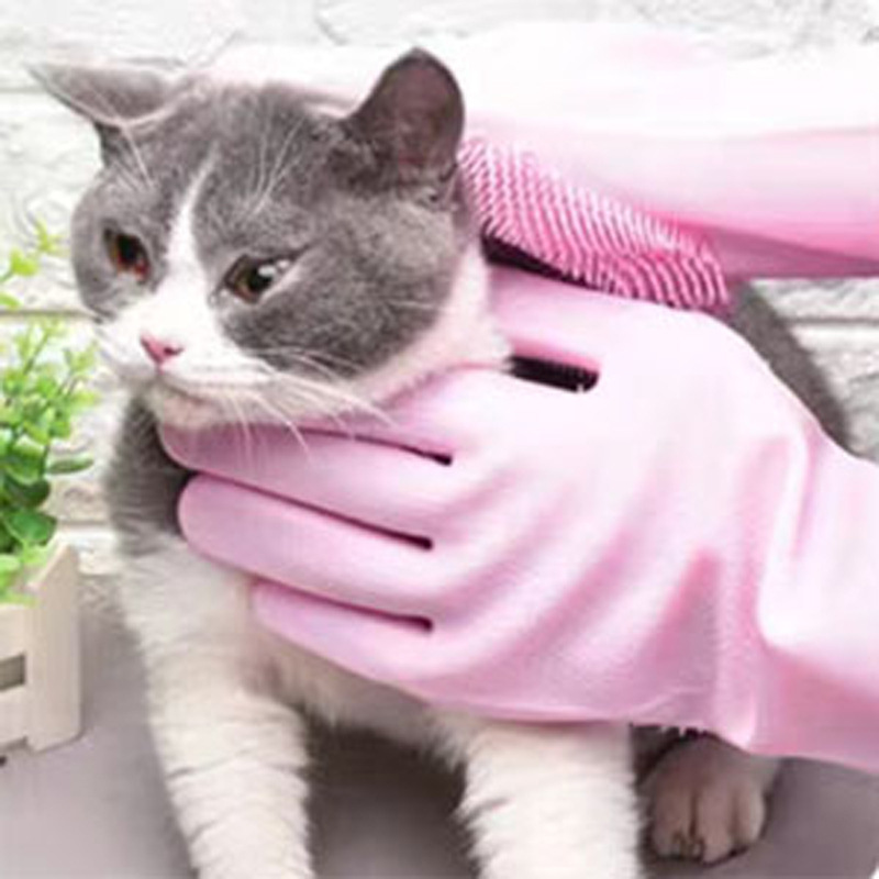 Pet Grooming Gloves for Dogs A - Rubber Glove Cleaning avis et prix