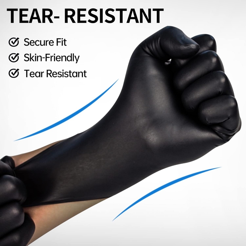 100PCS Black Nitrile Gloves Di - Nitrile Mechanic Glove avis et prix