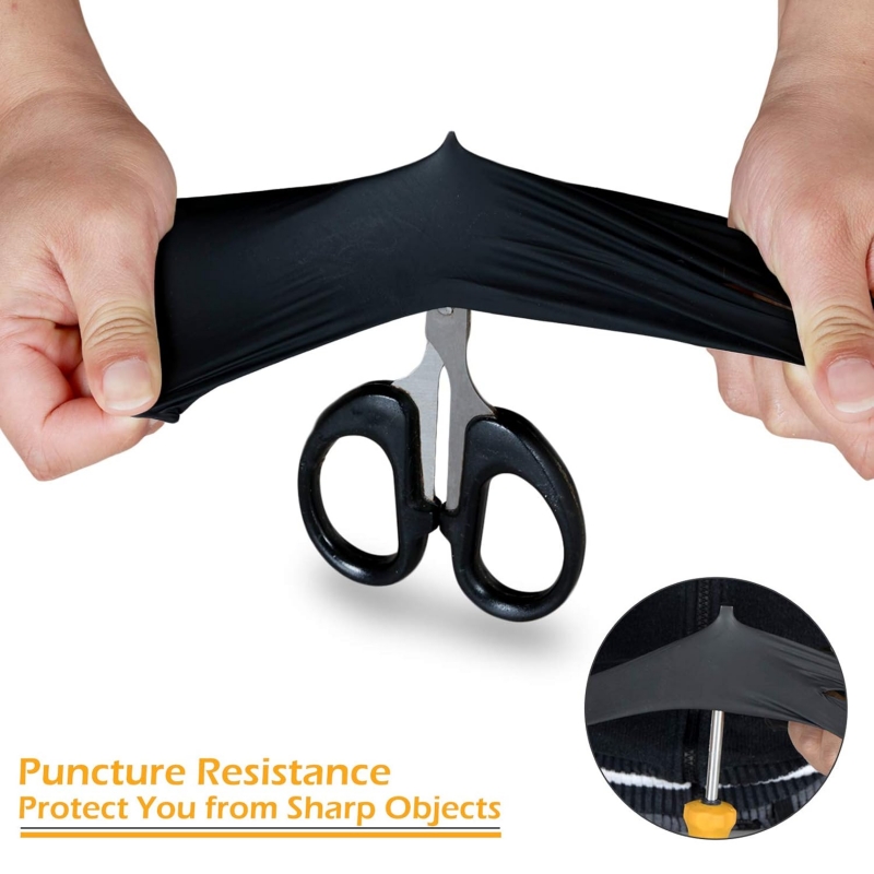 100PCS Black Nitrile Gloves Di - Nitrile Mechanic Glove avis et prix