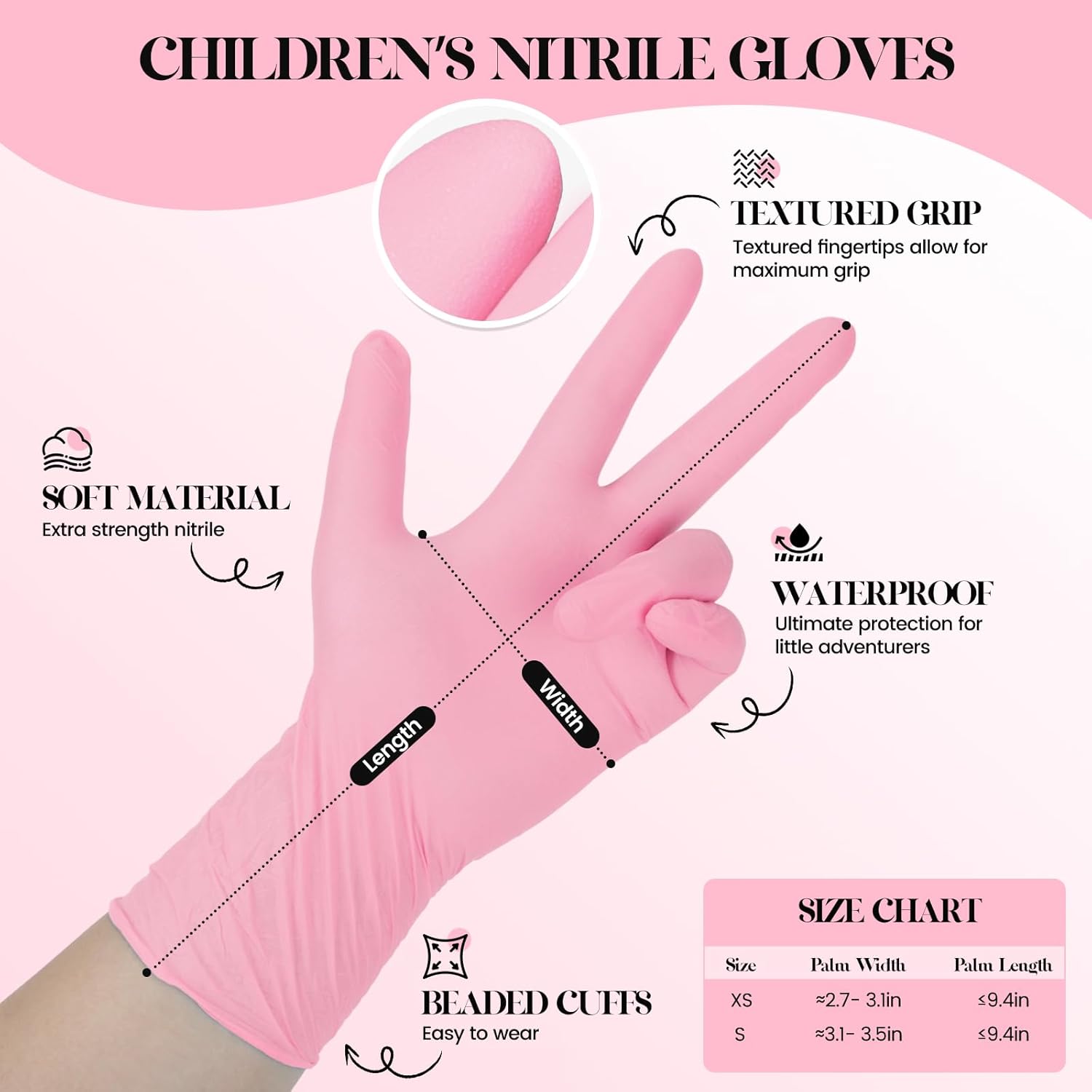 Kids Disposable Gloves for 3-8 - Latex Disposable Glove avis et prix