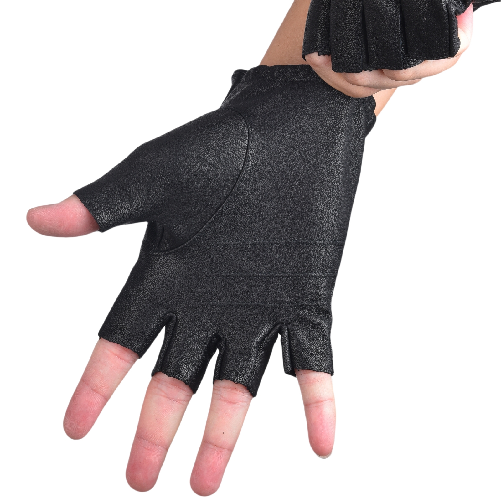 Mens Fingerless Gloves Half Fi - Leather Driving Glove avis et prix